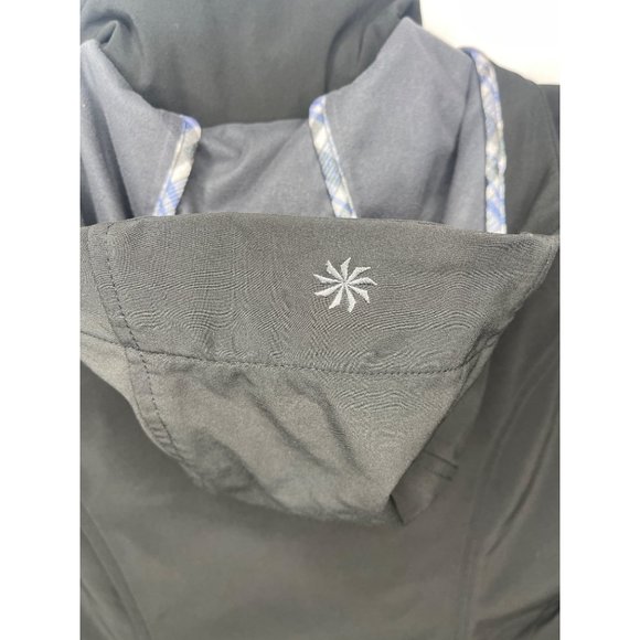 Athleta Shelter Cove Soft Shell Long Ruffle Jacket Coat XXS Black 265355 - Picture 7 of 10